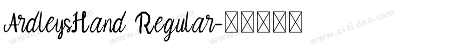 ArdleysHand Regular字体转换